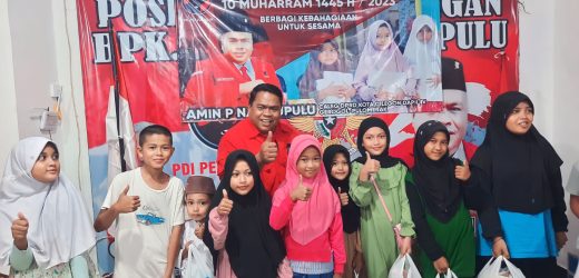 Peringati 10 Muharram 1445 H, Amin P Napitupulu Berikan Santunan Anak Yatim Piatu