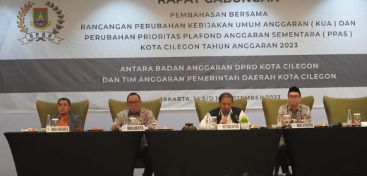 DPRD Cilegon Gelar Rapat Gabungan Pembahasan RPKUA dan PPAS Tahun 2023