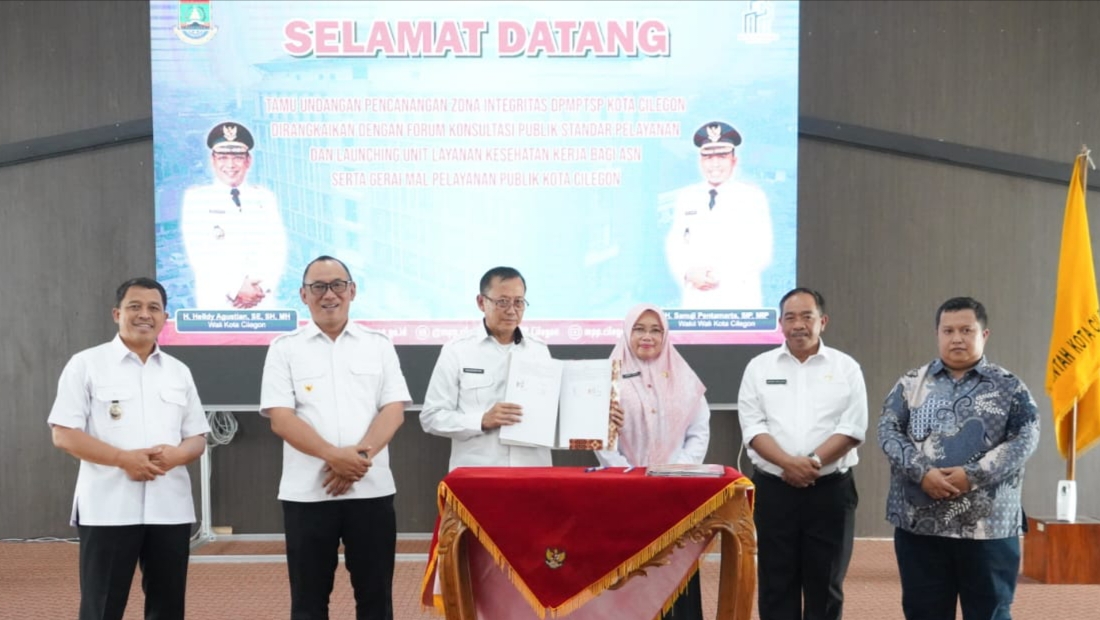 Canangkan Zona Integritas DPMPTSP Cilegon, Ombudsman Ajak Terapkan Pelayanan Prima