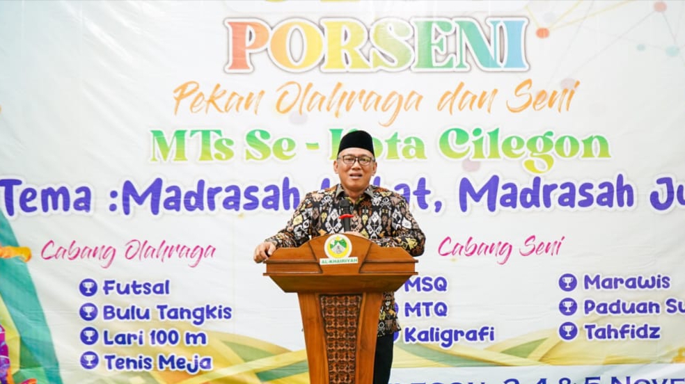 Porseni MTs Se-Kota Cilegon, Walikota Helldy Menilai Dapat Menciptakan Bibit Unggul Masa Depan