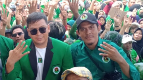 Hadiri Kampanye Akbar PPP Cilegon, Caleg Ahmad Rohani Bawa Ribuan Massa Pendukung