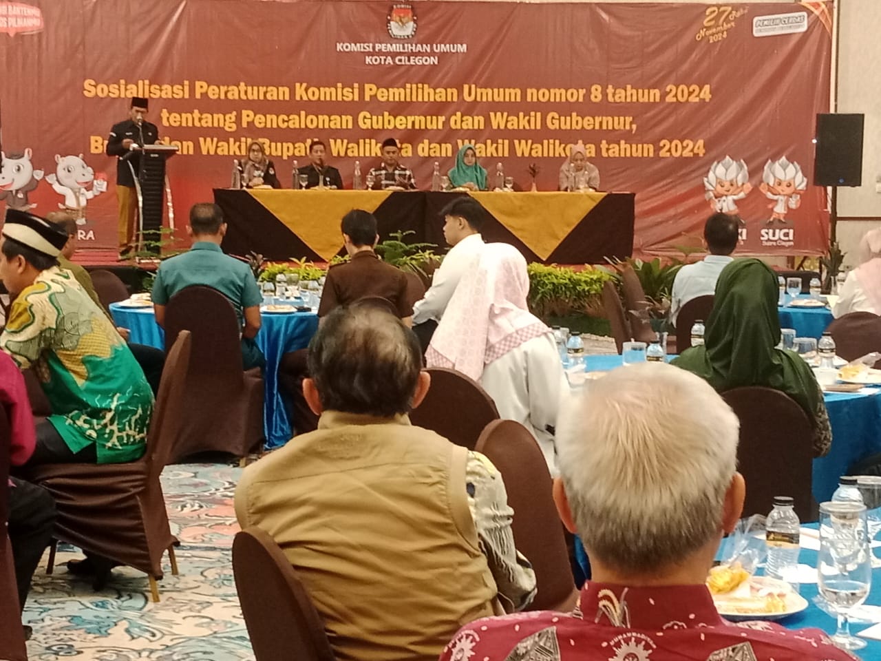 KPU Kota Cilegon Sosialisasi Peraturan KPU no 8 Tahun 2024 Tentang Pencalonan Gubernur ,Bupati dan Walikota