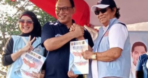 Ketum LSM BMPP Dampingi Calon Walikota Cilegon Helldy Agustian Di Acara Senam Sehat