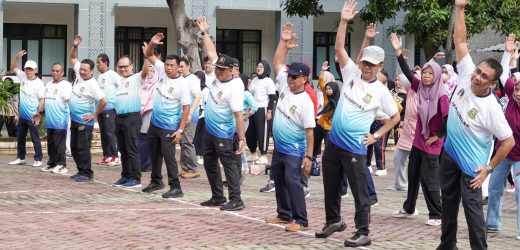 Peringati Haornas Ke 41 dan HUT Korpri Ke 53, Ratusan Pegawai Pemkot Cilegon Gelar Olahraga Bersama