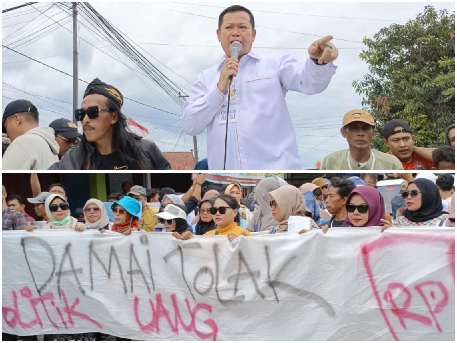 Dugaan Praktik Money Politik, Ribuan Warga Lakukan Aksi di Kantor Bawaslu Cilegon