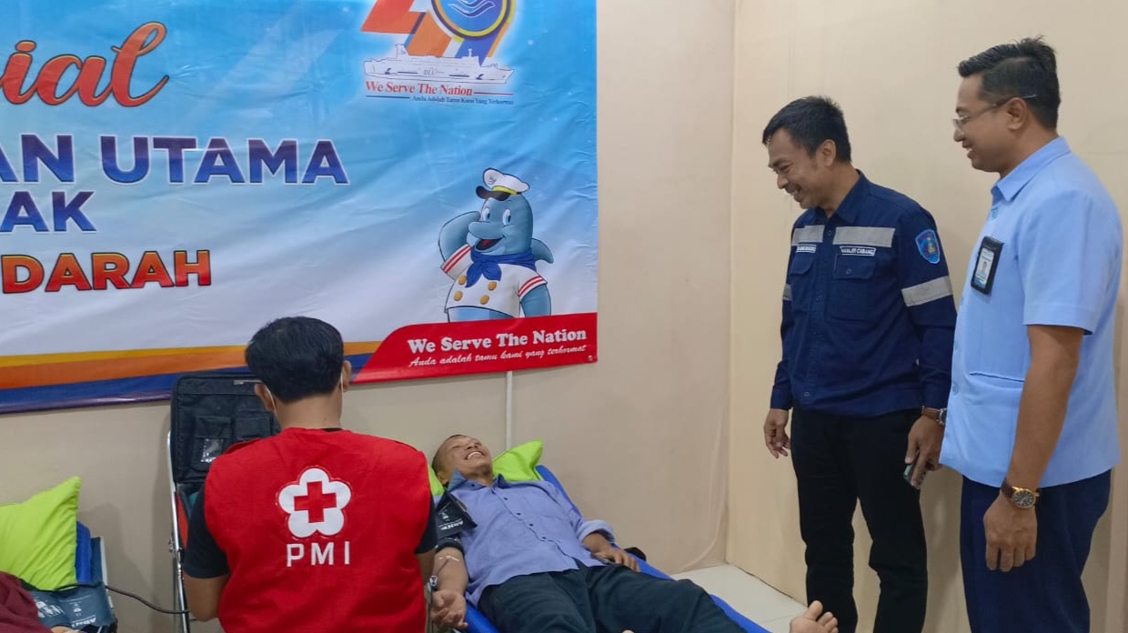 Peringati HUT Ke-49, PT Dharma Lautan Utama Cabang Merak Gelar Bakti Sosial Donor Danar