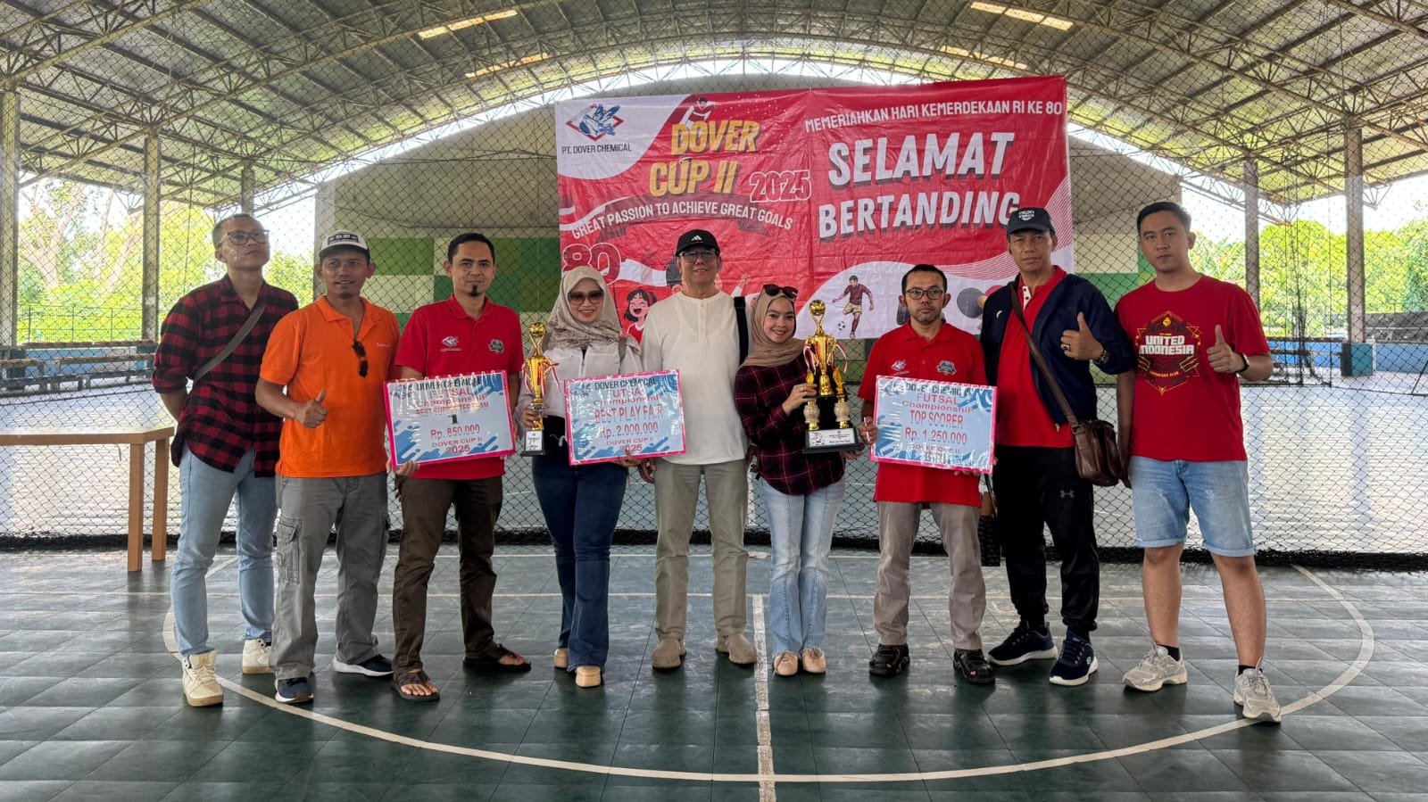 Semarak HUT RI Ke-80, Dover Chemical Cup II 2025 Sukses Digelar