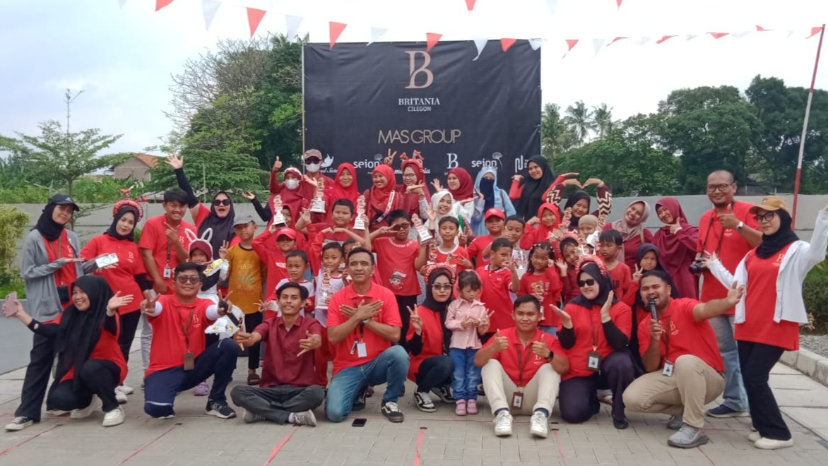 Meriahkan HUT RI ke-80, Britania Cilegon  dengan Lomba Anak dan Santunan Yatim