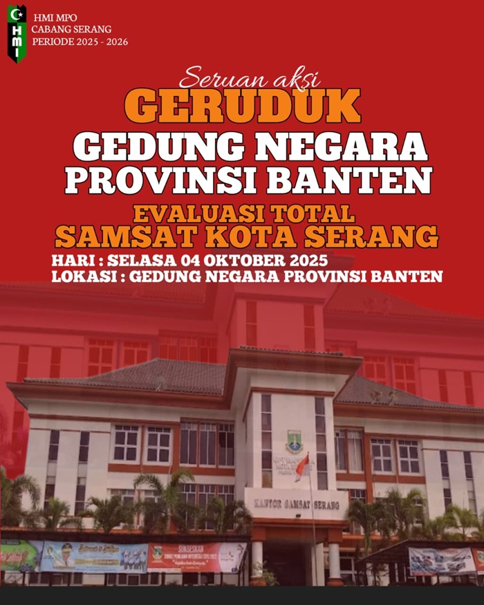 Merasa Direndahkan Setelah Audiensi, HMI MPO Cabang Serang Akan Gelar Aksi Menuntut Gubernur Banten Evaluasi Total Samsat Kota Serang