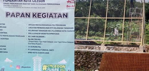 Proyek RTP Tamansari Cilegon Diduga Asal Jalan, Pekerja Tanpa K3