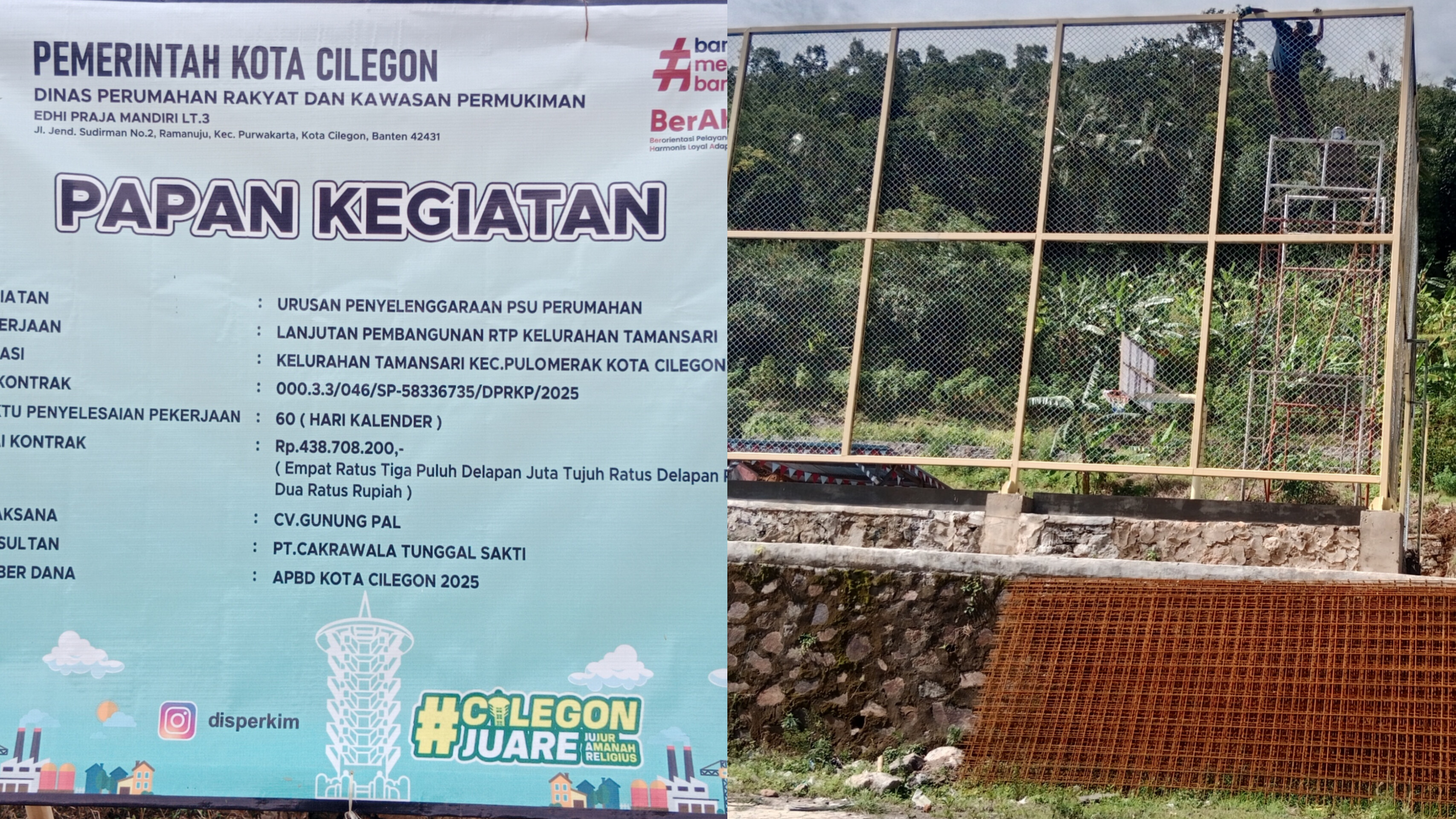 Proyek RTP Tamansari Cilegon Diduga Asal Jalan, Pekerja Tanpa K3