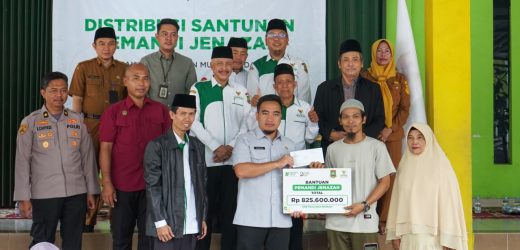 Pemkot Cilegon Dan Baznas Cilegon Beri Santunan Rp850 Juta bagi Pemandi Jenazah