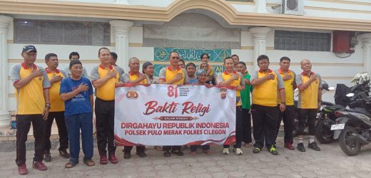 Bakti Religi Sambut HUT Bhayangkara ke-80, Polsek Pulomerak Bersih-bersih Masjid Al Hidayah
