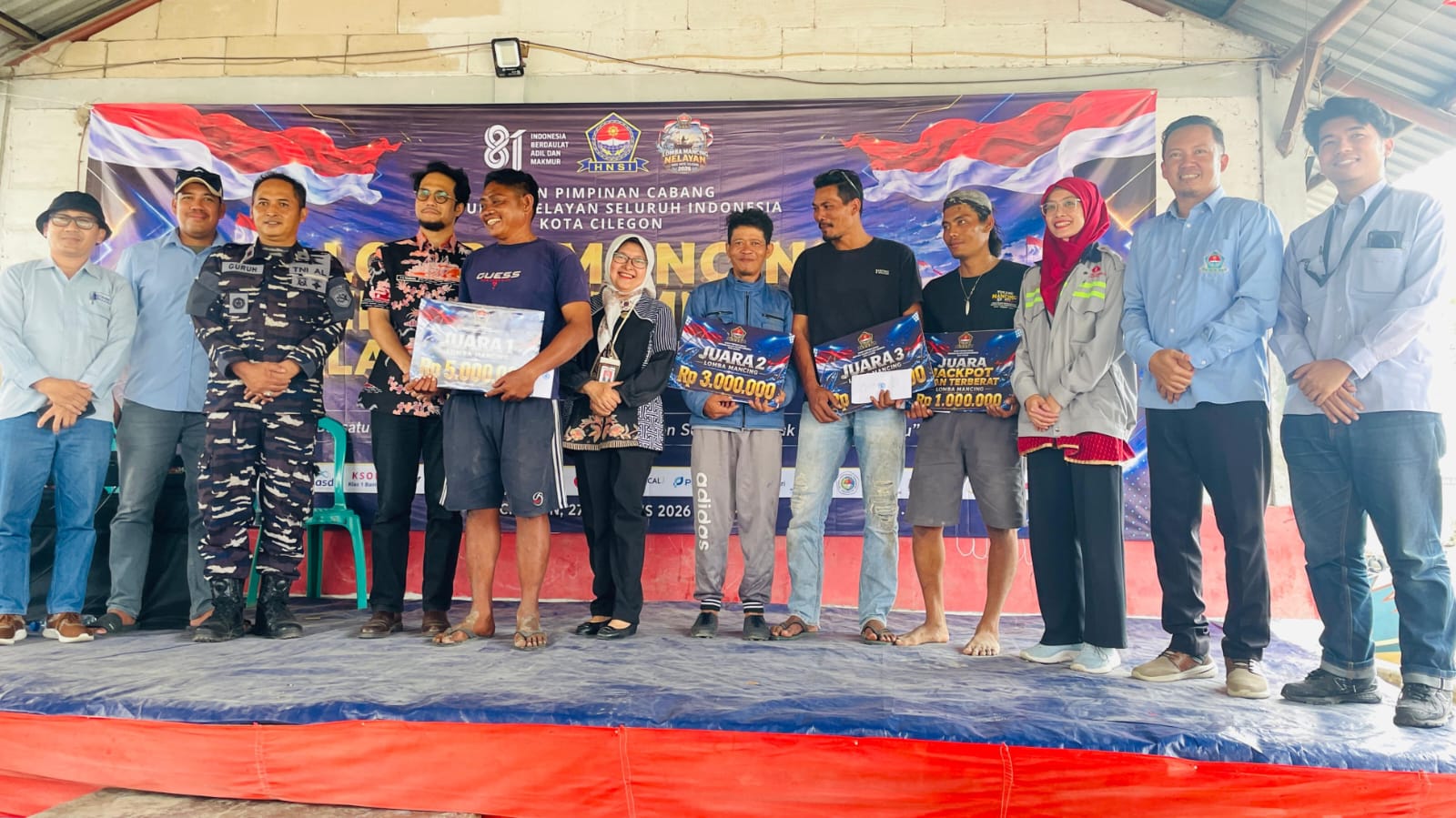 Semarak HUT RI ke-81, HNSI Kota Cilegon Gelar Lomba Mancing Antar Nelayan